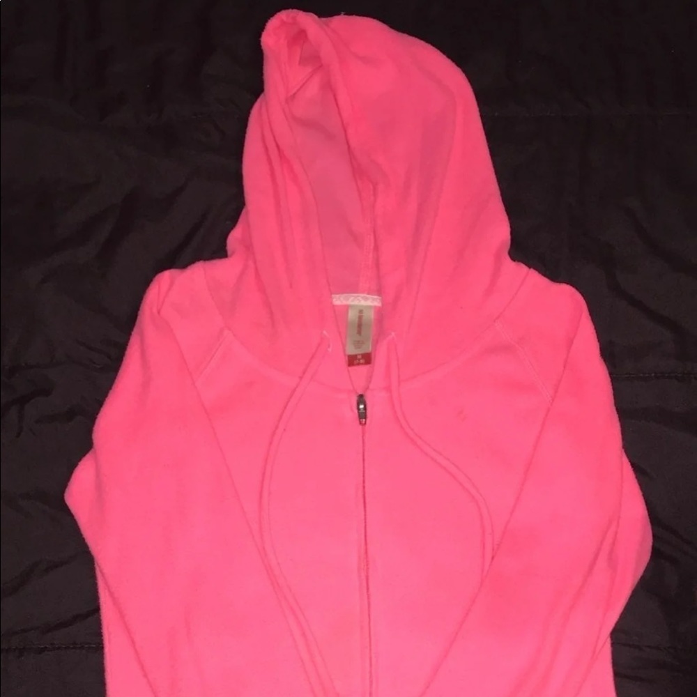 Bright pink hoodie